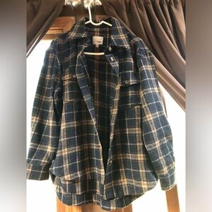 NWT YMI Women's Long Sleeve Plaid Oversized Shacket.